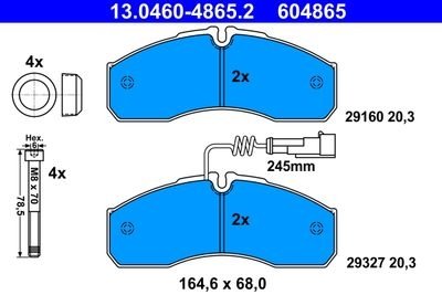 Фото автозапчасти гальмівні колодки Polcar 13.0460-4865.2