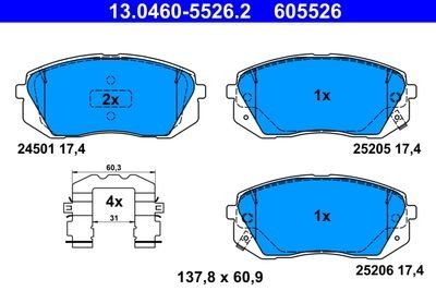 Фото автозапчасти гальмівні колодки Polcar 13.0460-5526.2