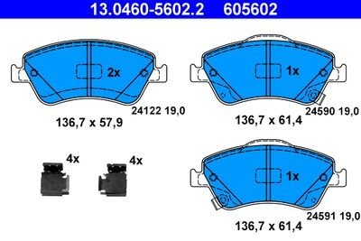 Фото автозапчастини гальмівні колодки Polcar 13.0460-5602.2