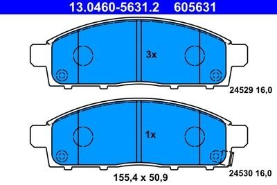 Фото автозапчасти гальмівні колодки Polcar 13.0460-5631.2