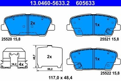 Фото автозапчастини гальмівні колодки Polcar 13.0460-5633.2