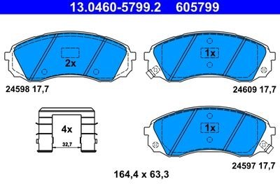 Фото автозапчасти гальмівні колодки Polcar 13.0460-5799.2