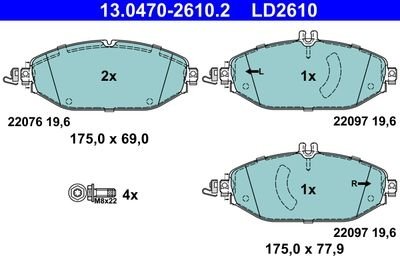 Фото автозапчасти гальмівні колодки Polcar 13.0470-2610.2