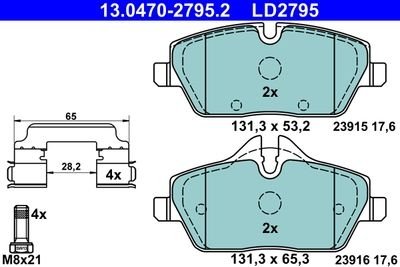 Гальмівні колодки Polcar 13.0470-2795.2