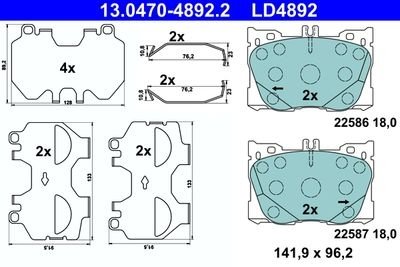 Фото автозапчасти гальмівні колодки Polcar 13.0470-4892.2