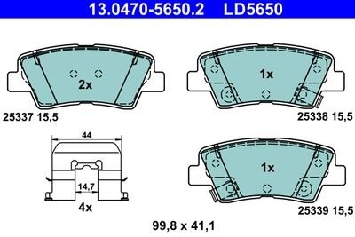 Фото автозапчасти гальмівні колодки Polcar 13.0470-5650.2