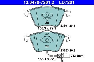 Фото автозапчасти гальмівні колодки Polcar 13.0470-7201.2