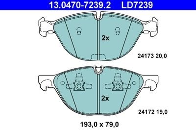 Фото автозапчасти гальмівні колодки Polcar 13.0470-7239.2