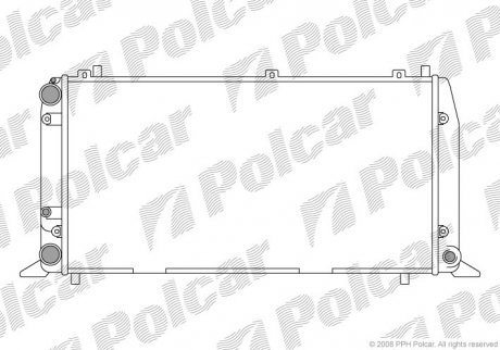 Радиатор охлаждения 100 82-90 (443121253E) Polcar 1307087 (фото 1)