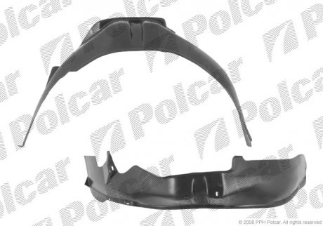 Фото автозапчасти подкрылок правый AUDI 80/90 86-8.91 (893821172) Polcar 1307FP1