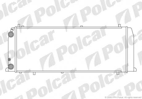 Радіатор охолодження 100 82-90 (443121253C) Polcar 131508A4