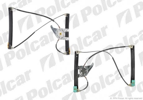 Склопідйомник електричний без електромотора AUDI A3 96-99 (8L3837461) Polcar 1323PSG1