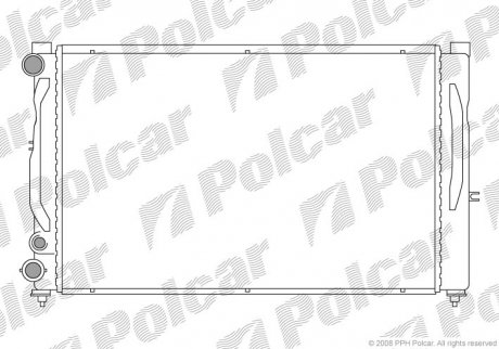 Радиатор охлаждения A4 94-00 (8D0121251K) Polcar 132408-1