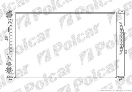 Радиатор охлаждения A4 94-00 (8D0121251K) Polcar 132408A1