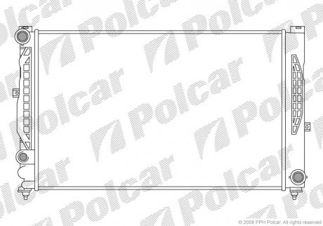 Радіатор охолодження A4 94-00 (4B0121251K, 8D0121251N) Polcar 132408A5 (фото 1)