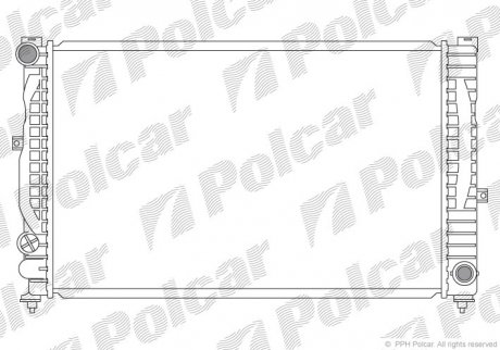 Радиатор охлаждения A4 94-00 (8D0121251D) Polcar 132408A7 (фото 1)