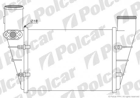 Радіатор повітря (Інтеркулер) A4 94-00 (058145805C, 058145805A, 058145805G) Polcar 1324J8-1