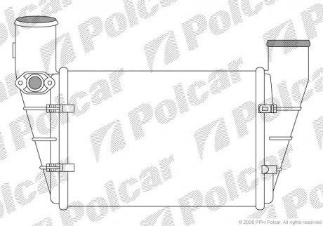 Радиатор воздуха (Интеркуллер) PASSAT 00- (058145805B) Polcar 1325J87X (фото 1)