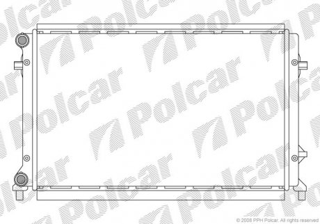 Радиатор охлаждения OCTAVIA 04- (1K0121251P, 1K0121251Q) Polcar 133108-1