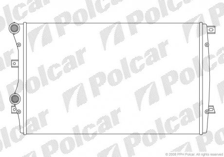 Радiатор Caddy III 1.9TDI BJB (+/- AC) (650x418x26) BEETLE, 11- (1K0121253BB, 1K0121253AA, 1K0121253AP, 1K0121251AA, 5K0121253D, 1K0121251AT, 1K0121253H, 1K0121251DN, 1K0121253AB) Polcar 133108A2 (фото 1)