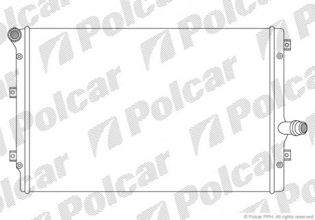 Основний радіатор VAG A3/Octavia/Caddy/Passat 1.6-2.0 TDI 10- BEETLE, 11- (3C0121253AL, 3C0121253Q, 1K0121251DD, 1K0121251AB, 1K0121251BK, 1K0121251DM, 3C0121253K, 1K0121251N, 5C0121251K) Polcar 133108A4