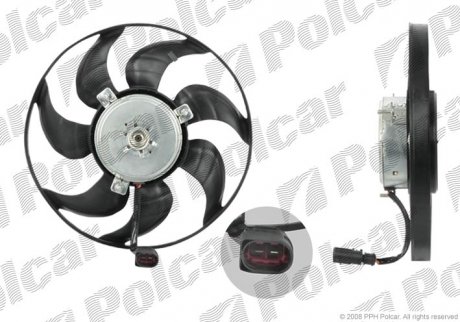Вентилятор без кожуха AUDI/VW (1K0959455DG, 1K0959455R, 1K0959455ES) Polcar 133123U5 (фото 1)