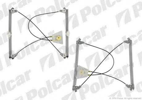 Стеклоподъемник электрический без электромотора AUDI A3 03-08 (8P3837461A) Polcar 1331PSG1