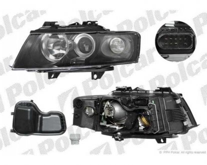 Фото автозапчасти фара основная AUDI A4, 01-(8H0941004A) Polcar 1334106E