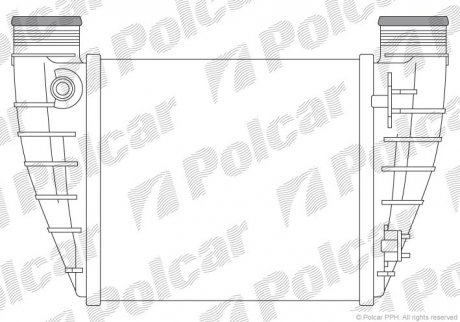 Радіатор повітря (Інтеркулер) A4 04-/CABRIO 05- (8E0145806M) Polcar 1336J8-3