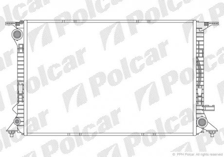 Радіатор охолодження A4 (8K0121251H, 4G0121251B) Polcar 1337081X