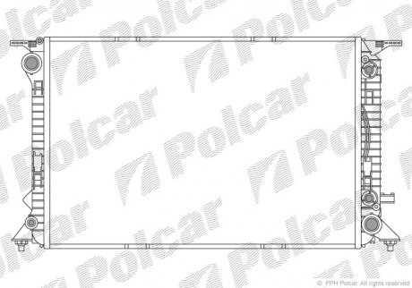 Радиатор охлаждения A5 (8K0121251AA, 8K0121251Q) Polcar 1337082
