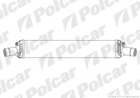 Радиатор воздуха (Интеркуллер) A4 (8K0145805E) Polcar 1337J8-2