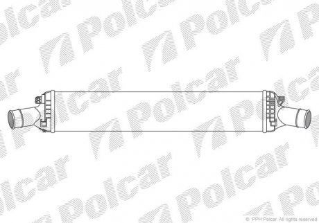 Радіатор повітря (Інтеркулер) A4 (8K0145805E) Polcar 1337J82X