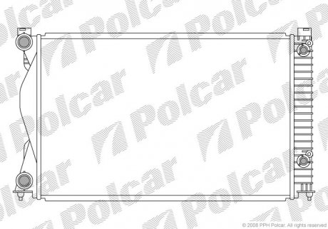Радиатор охлаждения A6 04-11 (4F0121251R, 4F0121251AE) Polcar 133808-4 (фото 1)