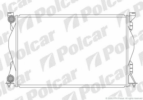 Основной радиатор (MT) AUDI A6 2.0/2.0D 07.04-08.11 A6 04-11 (4F0121251Q) Polcar 133808-5