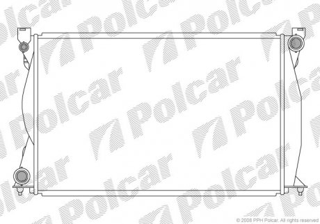 Радіатор охолодження A6 04-11 (4F0121251N) Polcar 133808-6 (фото 1)