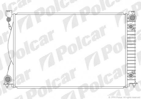 Радіатор охолодження A6 04-11 (4F0121251P, 4F0121251AG) Polcar 133808-7
