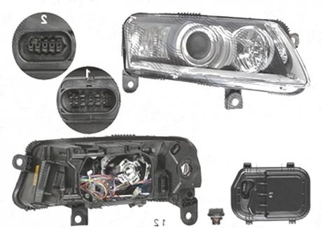 Фото автозапчастини фара основна A6 SDN/KOMBI 05- (4F0941030AE, 4F0941030AK, 4F0941030E, 4F0941030EA) Polcar 1338105E