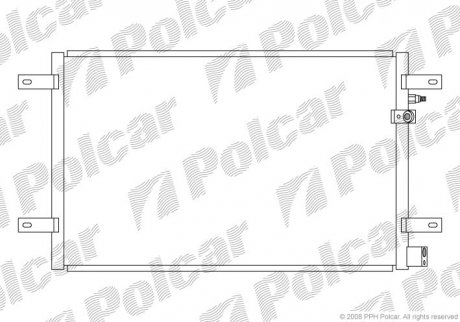Радіатор кондиціонера Audi A4A6 04- AUDI A6, 05- (4F0260401E, 4F0260403P, 4F0260403E) Polcar 1338K8C1