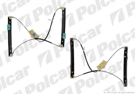 Склопідйомник електричний без електромотора A6 SDN/KOMBI 05- (4F0837461A) Polcar 1338PSG1