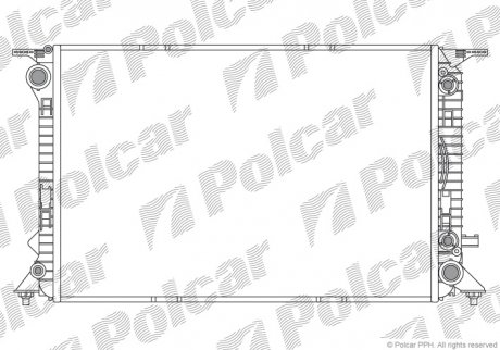 Радиатор охлаждения Q5 (8R0121251C, 8R0121251A) Polcar 136508-1 (фото 1)
