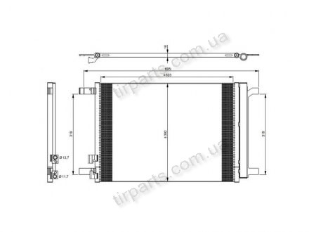 Фото автозапчасти радиатор кондиционера AUDI A3, 12-/VW GOLF VII (5Q0816411AP, 5Q0816411AB, 5Q0816411AR) Polcar 13C1K82K