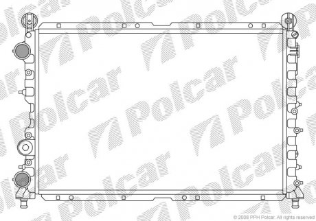 Радіатор охолодження 155 92- (60623447) Polcar 1402084 (фото 1)