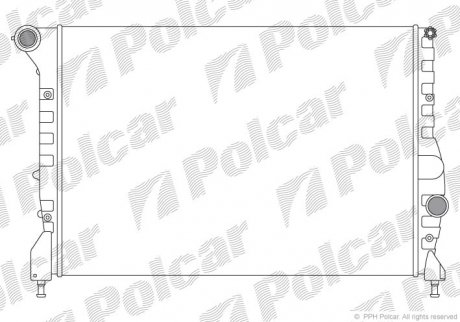 Радіатор охолодження 147 00- (46842843) Polcar 140408A2