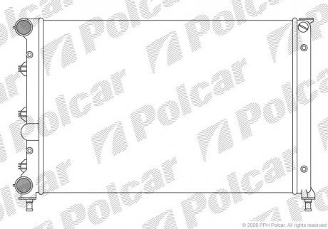 Радиатор охлаждения 147 00- (46743394, 51702463) Polcar 140408A3