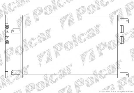 Радіатор кондиціонера ALFA ROMEO 147 01- (46790658, 46842842, 60628820) Polcar 1404K82X (фото 1)