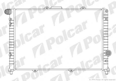 Радіатор охолодження 156 97- (60656716) Polcar 140908-1 (фото 1)