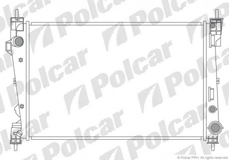 Радіатор охолодження GIULIETTA (940), 10- (50514481) Polcar 142108-2