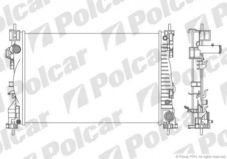 Радиатор охлаждения GIULIETTA (940), 10- (50514466) Polcar 142108A3