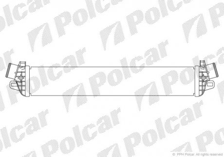 Радиатор воздуха (Интеркуллер) GIULIETTA (940), 10- (50514475) Polcar 1421J84X (фото 1)